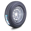 ST205/75R15 Trailer Tire 10-Ply E HD 2400lbs 5x4.5 Silver Mod Rim for Trailer