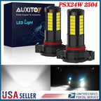 AUXITO LED Fog Driving Light PSX24W 2504 6000K 2X 2000LM Bulbs