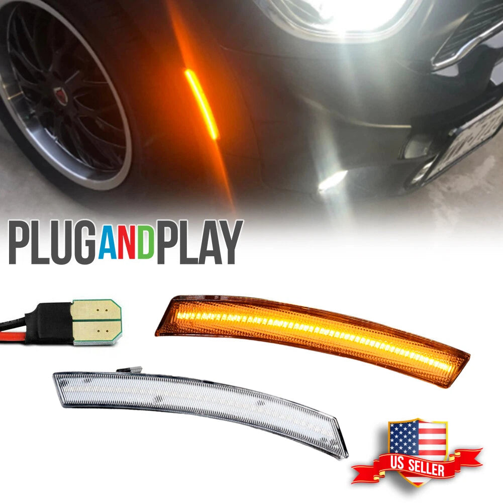 2X Clear LED Side Marker Light for Mini Cooper R50 R52 R53 (2002–2008)