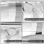 Set of 2 Chrome Housing Headlights for Chevy C/K Pickup (1988–1998)
