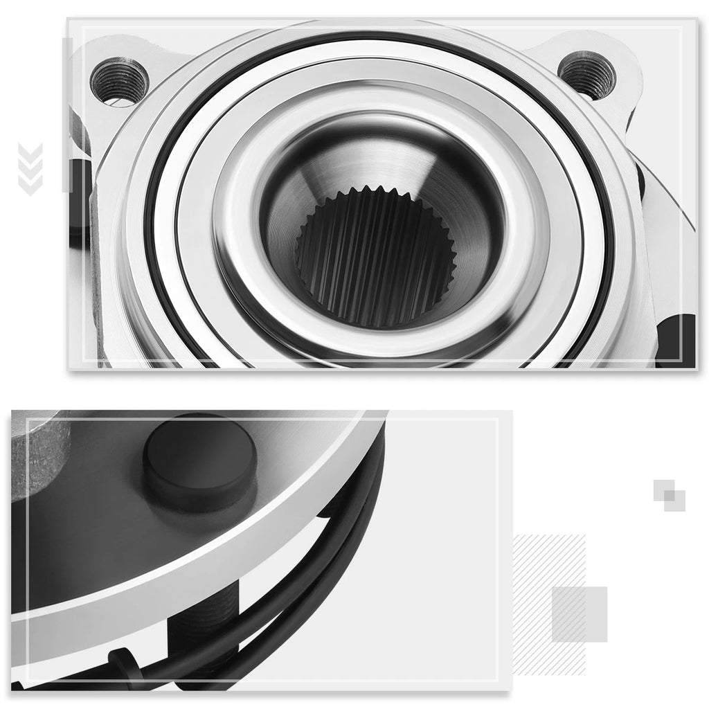 Front Wheel Hub Bearing Assembly Kit w/ ABS Sensor for Dodge Ram 4500 5500 (2008–2018)