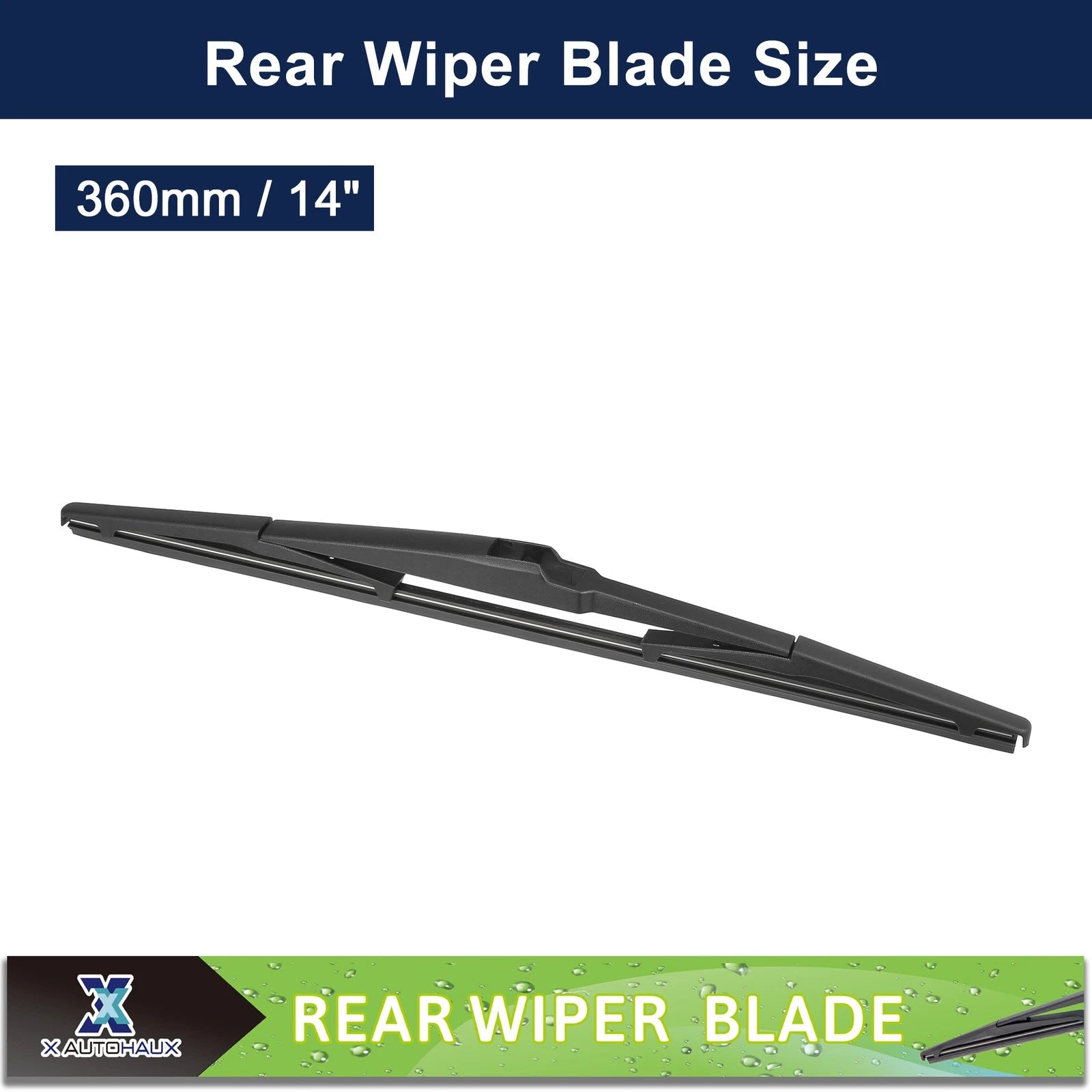 2X Rear Windshield Wiper Blade for Hyundai Santa Fe (2006–2012)