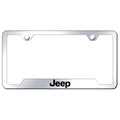 Stainless Steel Cut-Out License Plate Frame - Officially Licensed for Jeep