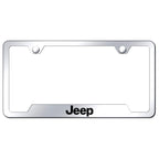 Stainless Steel Cut-Out License Plate Frame - Officially Licensed for Jeep