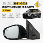 Left Side Mirror for Chevy Trailblazer RS/Active (2021–2025) W/Heated & BSD 6 Pins