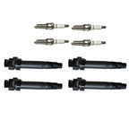 Set of 4 Ignition Coils & Spark Plugs for Chevrolet Spark (2013-2015)