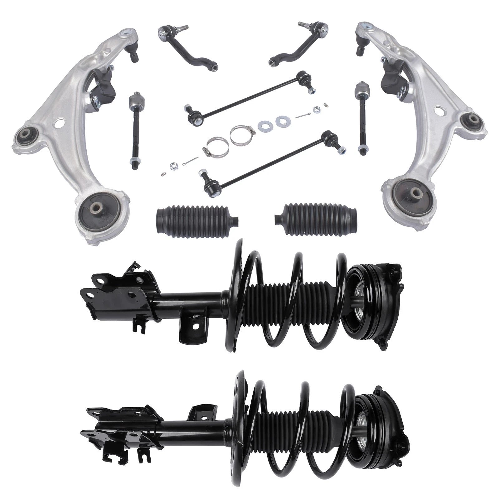 Set of 12 Front Struts with Spring & Control Arms for Nissan Altima (2007–2013)