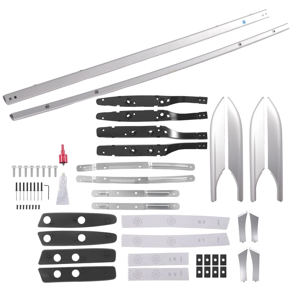 Cargo Rack Roof Rails for Nissan Rogue (2014–2020) Aluminum Silver Alloy