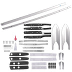Cargo Rack Roof Rails for Nissan Rogue (2014–2020) Aluminum Silver Alloy