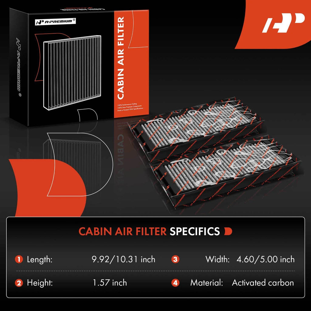 2X Activated Carbon Cabin Air Filter for Mercedes-Benz E320 (1996-2002)