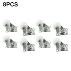 8X 1 Inch Caster Trolley Swivel Casters with Rubber Ball Bearing Wheels