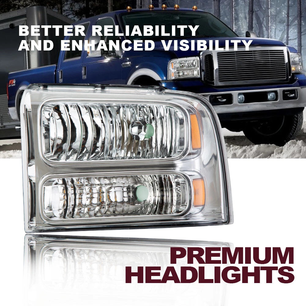 Headlights for Ford F250 F350 F450 F550 Super Duty (2005–2007)