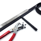 9" Heavy Duty Leather Hole Punch Pliers Tool with 6 Sized Punches