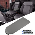 Center Console Armrest Cover Cap for VW Jetta Golf (2010–2018) - Grey PU Leather