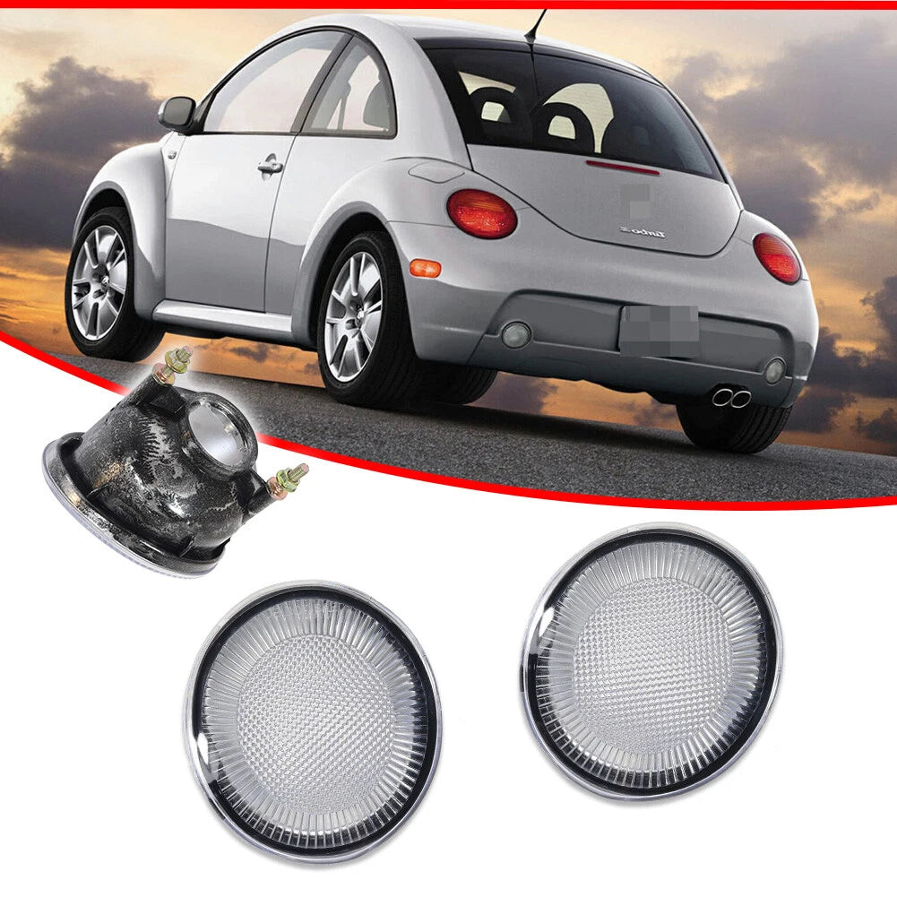 2X Clear Lens Rear Bumper Backup Lights for VW Beetle (1998–2005)