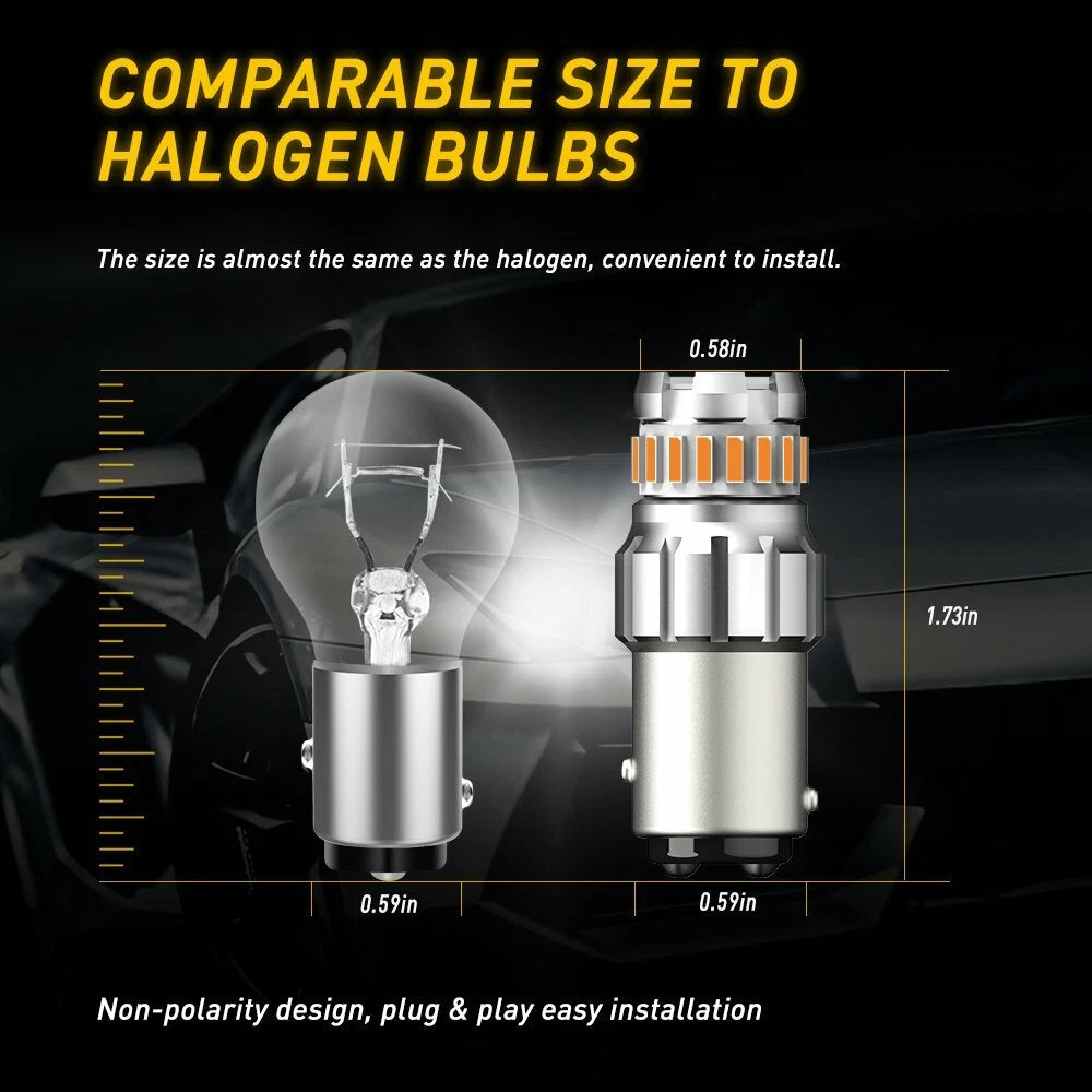 LED Turn Signal Bulbs for AUXITO 1157 BAY15D (2015–2023)