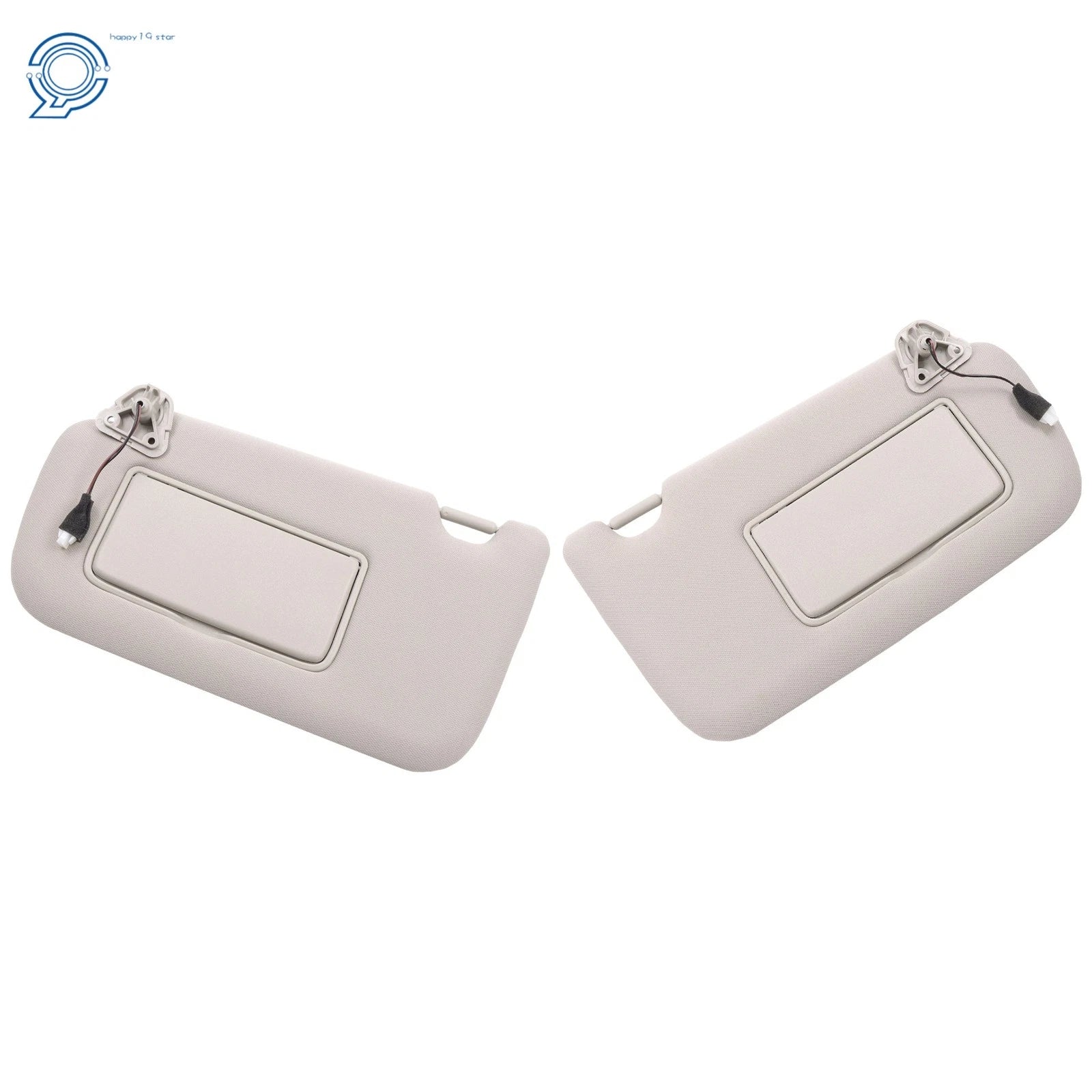 Set of 2 Sun Visors for Nissan Sentra (2013–2019) with Vanity Mirror Gray