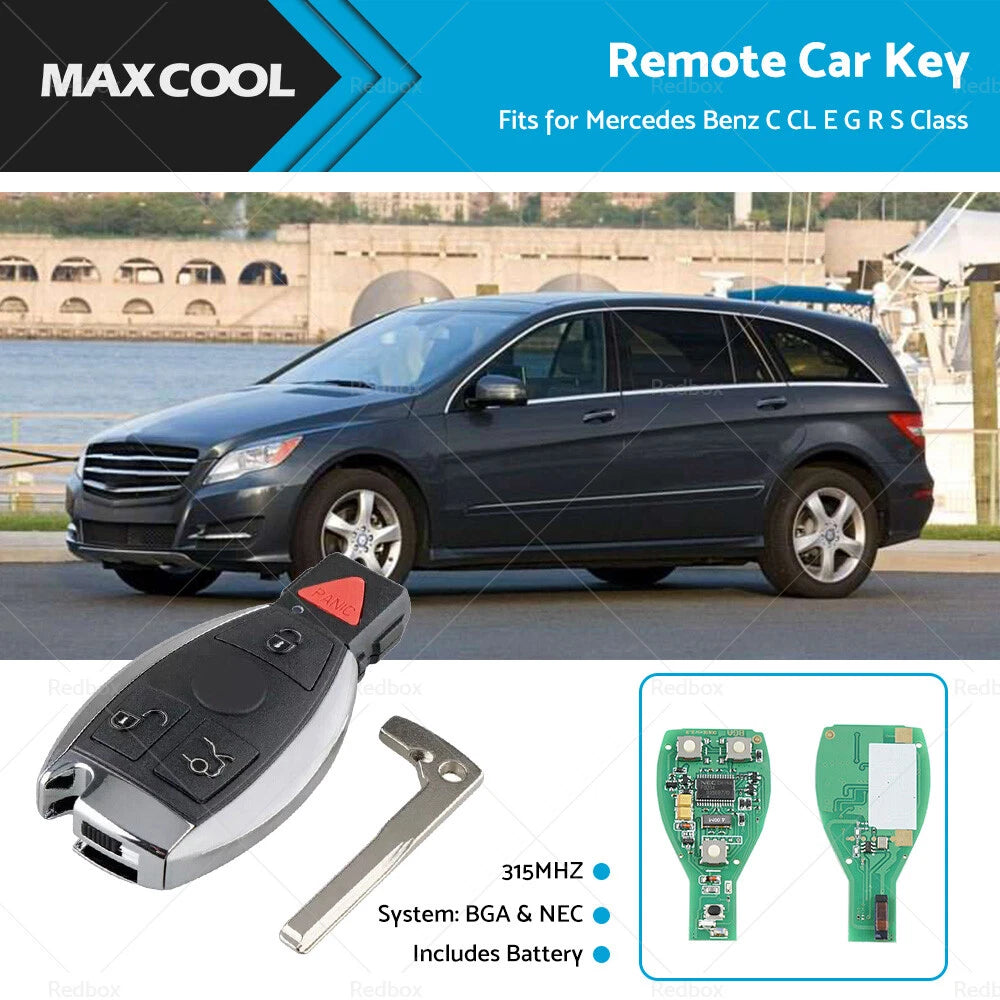 Set of 4 Buttons 315MHz Remote Key for Mercedes C E G GL ML R S Class