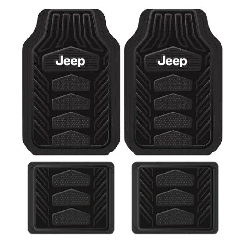 Set of 4 All Weather Heavy Duty Rubber Floor Mats for Jeep