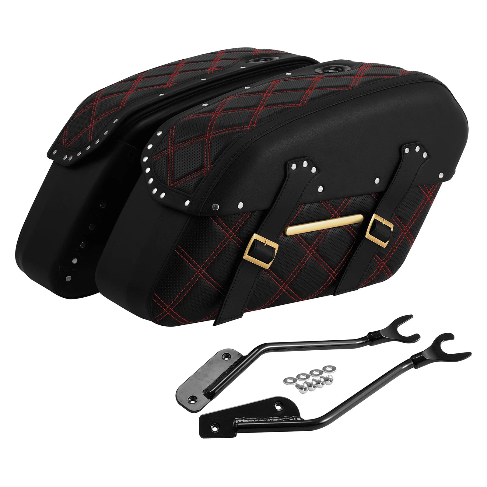 Saddle Bags for Harley Softail FLFB FLFBS FXBR FXBRS (2018–2023) Black