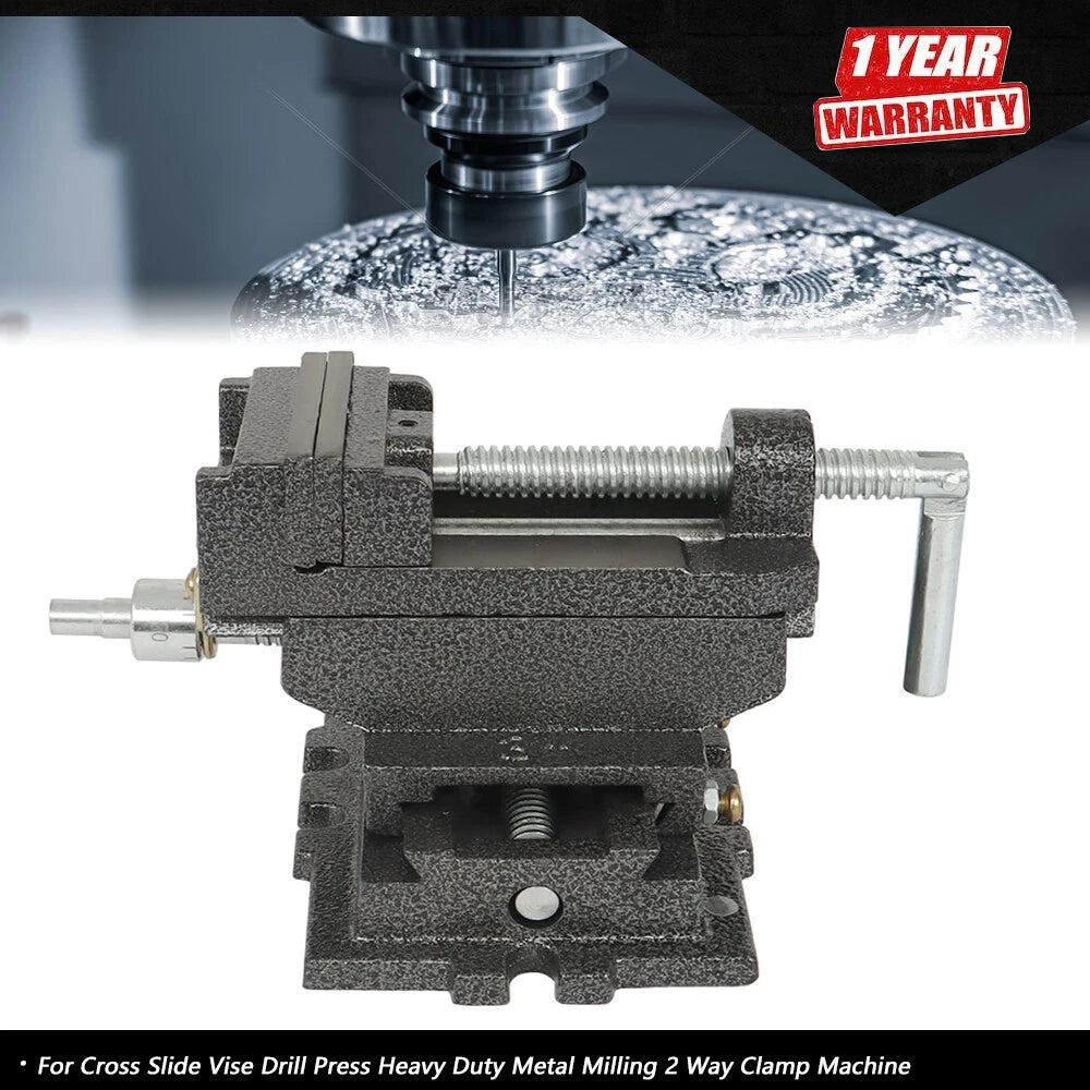 Heavy Duty Cross Slide Vise for Drill Press (2-Way Clamp)