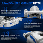 Pair Rear Brake Calipers for Nissan Altima (2002–2018), Maxima (2003–2023)