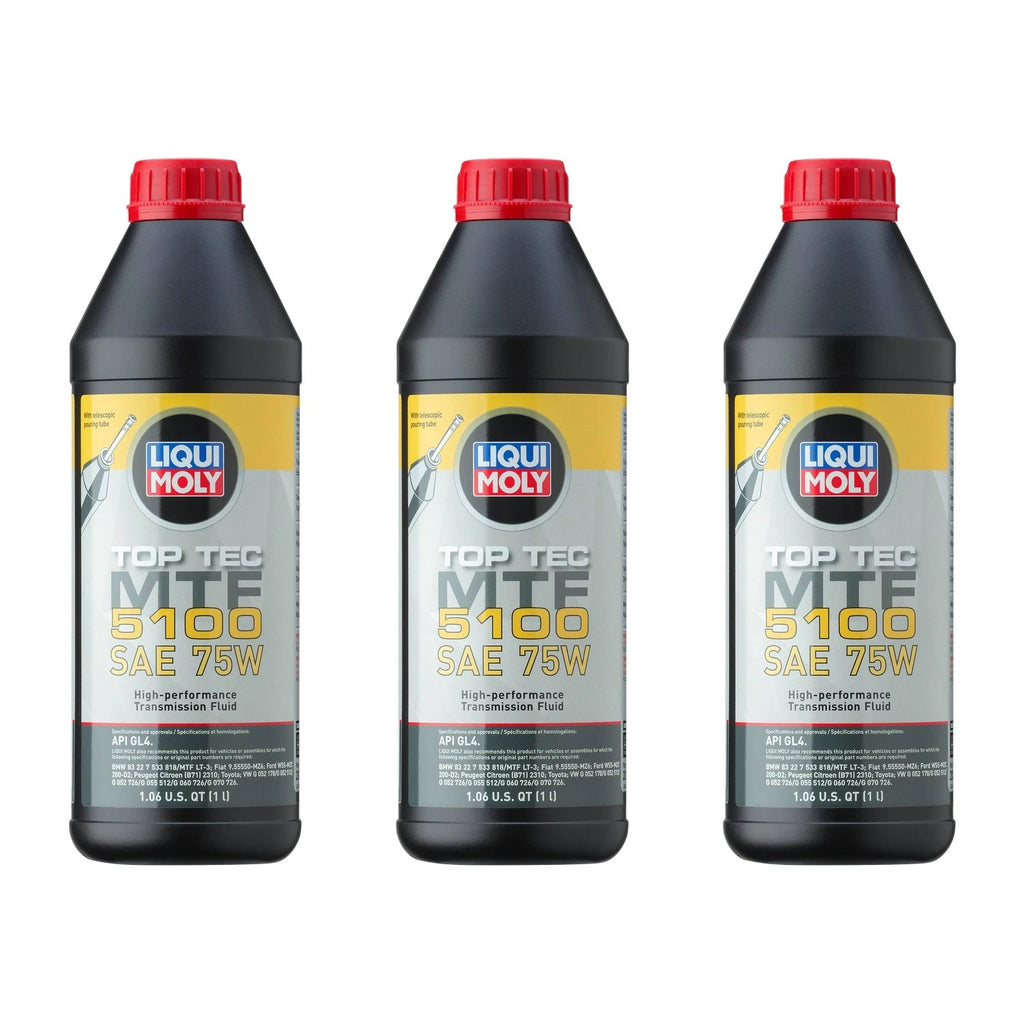 Set of 3 Liqui Moly Top Tec MTF 5100 75W Gear Oil (1L each)