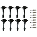 Set of 8 Ignition Coils & Iridium Spark Plugs for Nissan Armada TITAN (2004–2023)