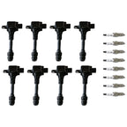 Set of 8 Ignition Coils & Iridium Spark Plugs for Nissan Armada TITAN (2004–2023)