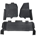 Set of 4 All Weather Floor Mats Liner for Ford F-250/F-350/F-450 SuperCrew (2012–2016)