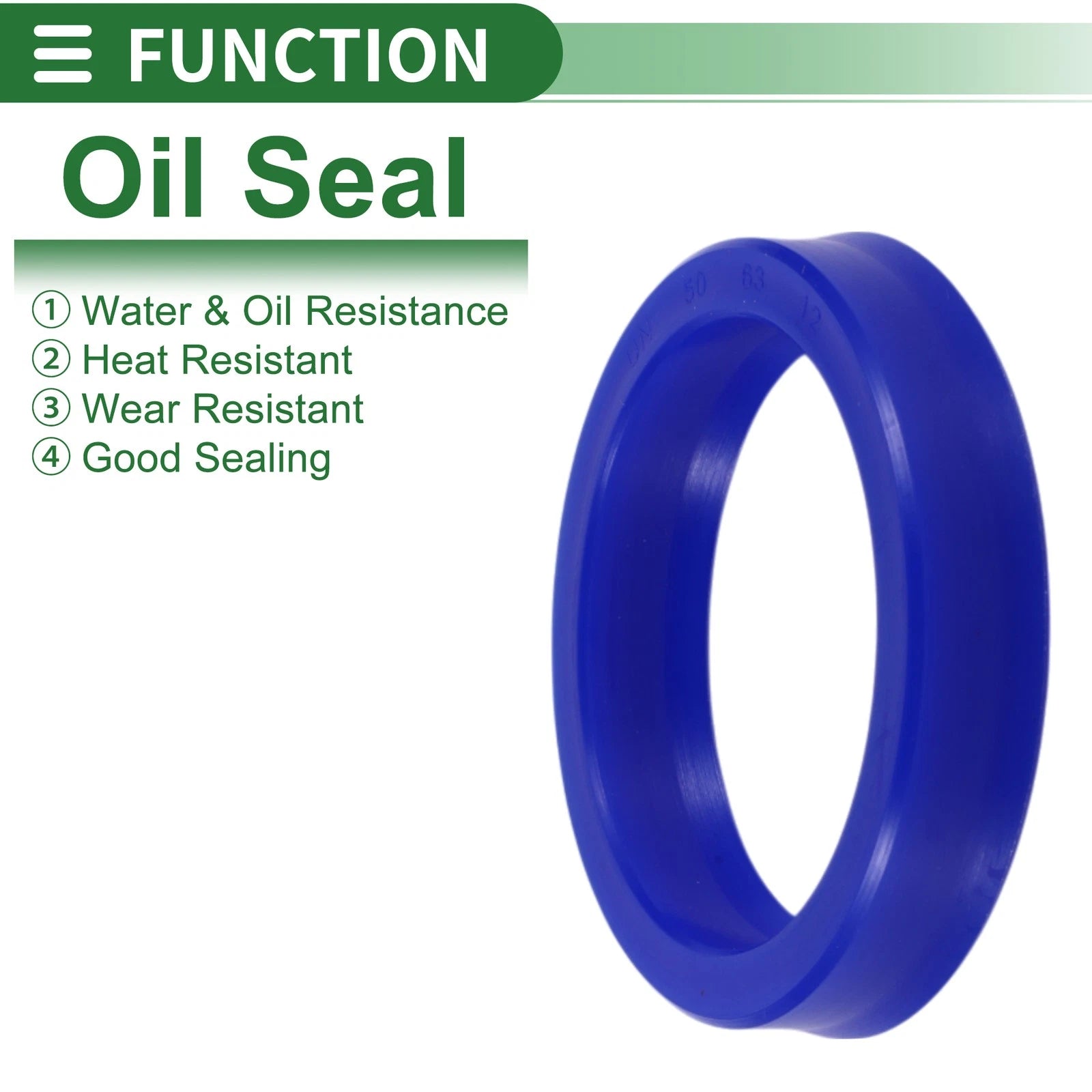 Set of 5 Oil Seal Ring 50x63x12mm for Rotary Shaft (High Pressure)