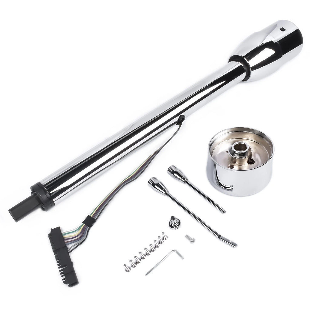 30" Chrome Tilt Steering Column with Wheel Adapter for Hot Rod (No Key)