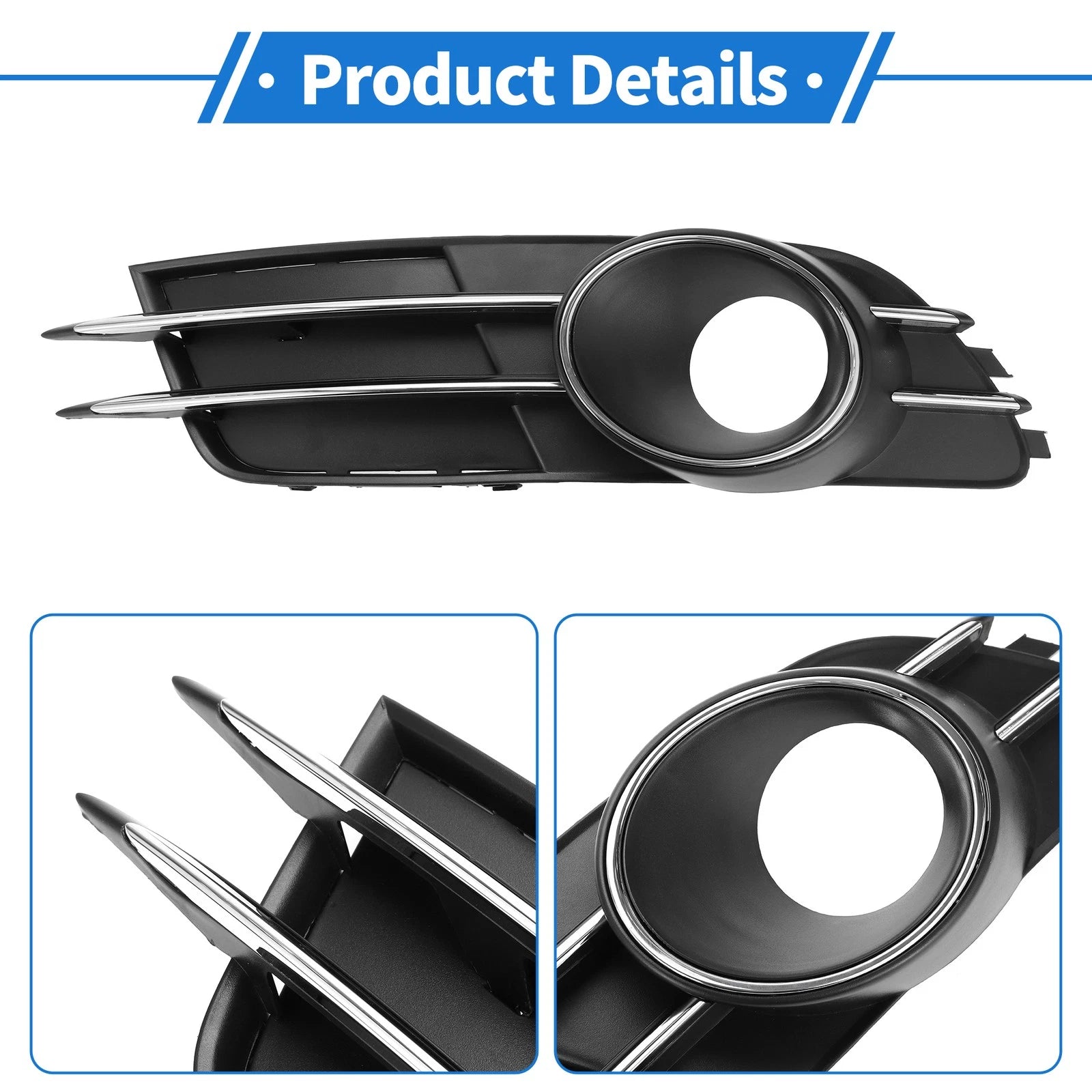1pc Front Left Fog Light Grill for Audi A6 C7 (2011–2014) No.4GD807681B ABS