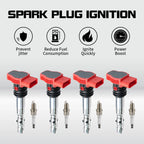 Set of 4 Ignition Coils + 4 Spark Plugs for VW CC Eos Audi A3 A4 A5 TT UF529
