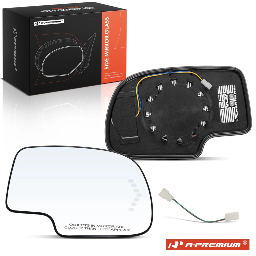 Heated Power Mirror Glass with Turn Signal for Silverado 1500 
