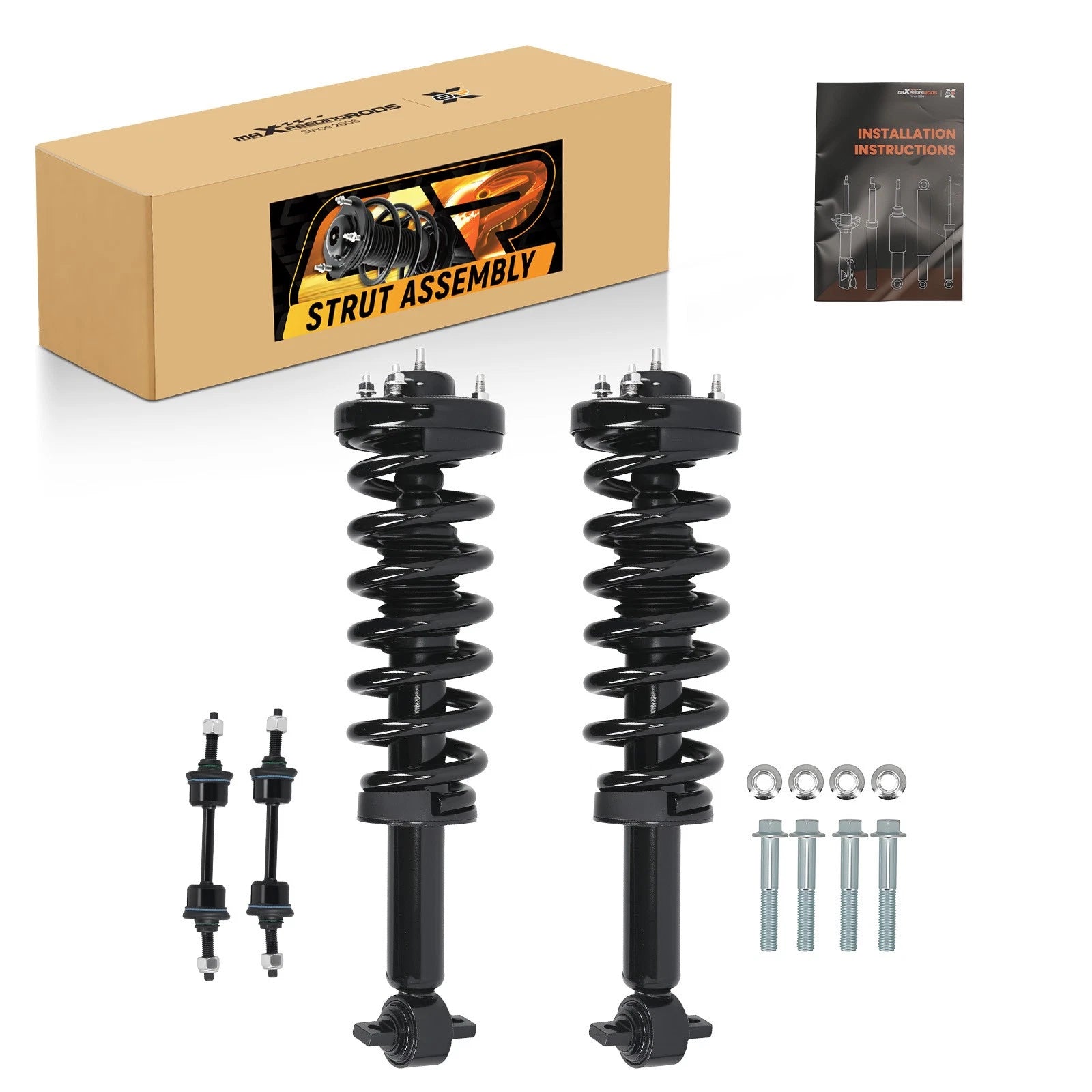 4X Front Struts w/ Sway Bar Links for Ford F-150 (2014) 4WD 6.2L 5.0L 3.7L 3.5L
