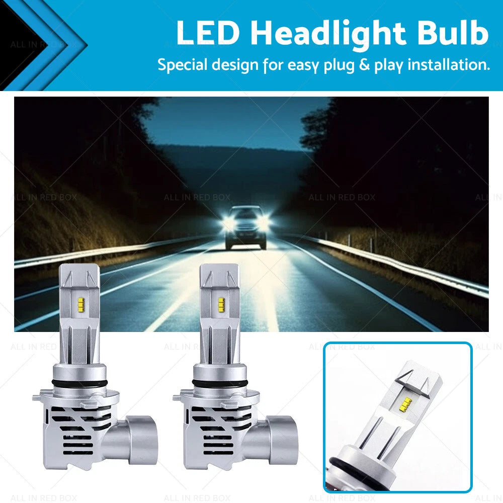 2X 9012 HIR2 LED Headlight Bulbs for Toyota Corolla ZRE182R (2017–2019)