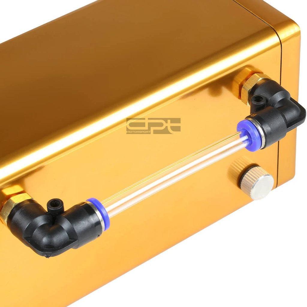 Oil Catch Tank for JDM Vehicles (750ml, Aluminum, Gold)