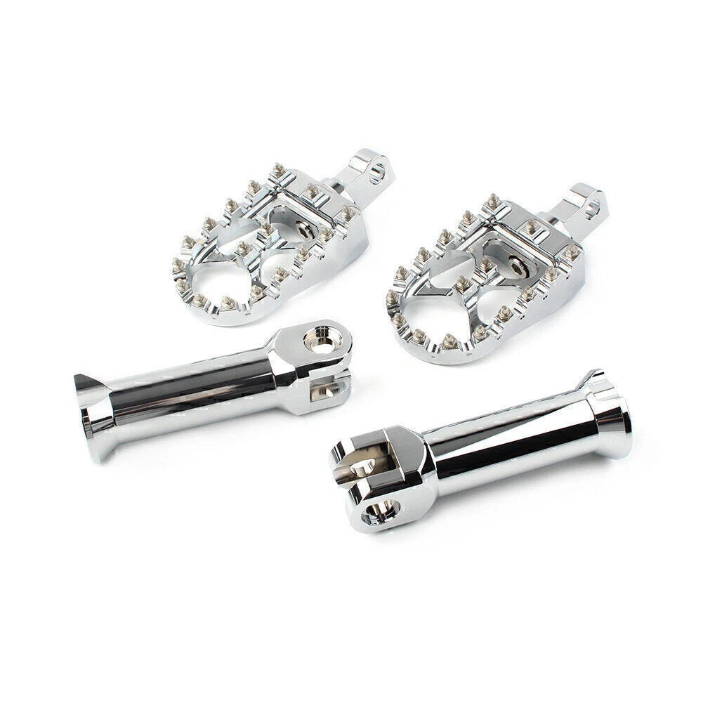Chrome Rear Passenger Foot Pegs with Bracket for Harley Softail Street Bob (2018–2020)