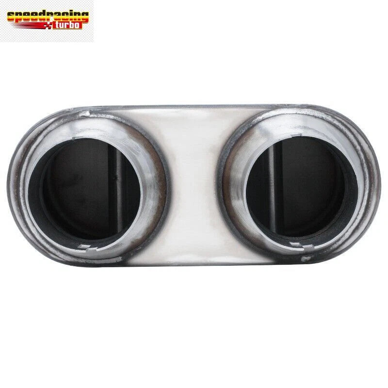 2.5" Center Inlet Dual Outlet Performance Exhaust Muffler for