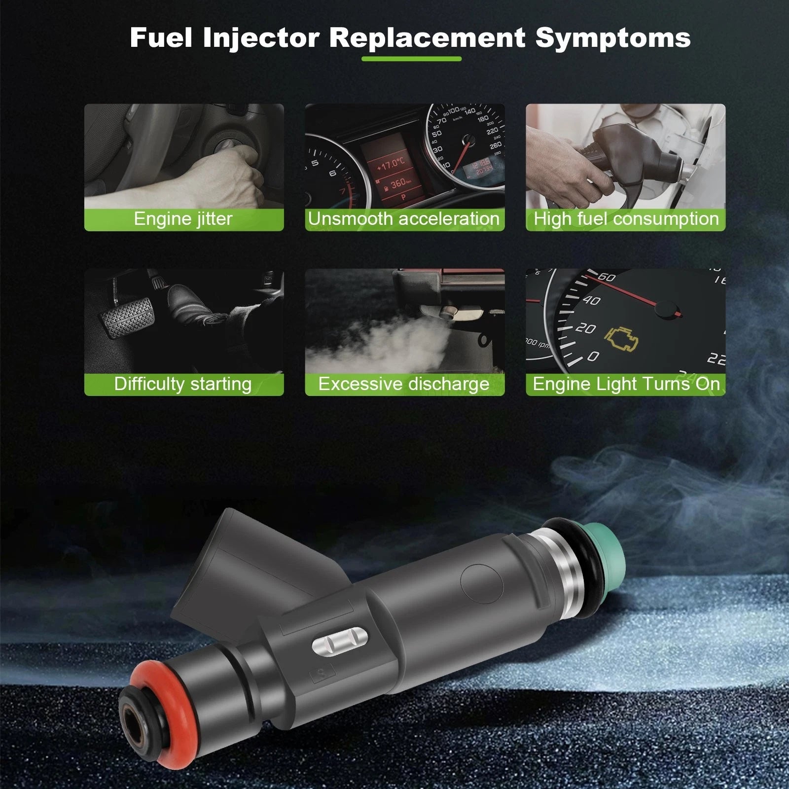 Fuel Injectors for Chevrolet HHR Malibu Cobalt Pontiac G6 Solstice Saturn Vue (2006–2010)