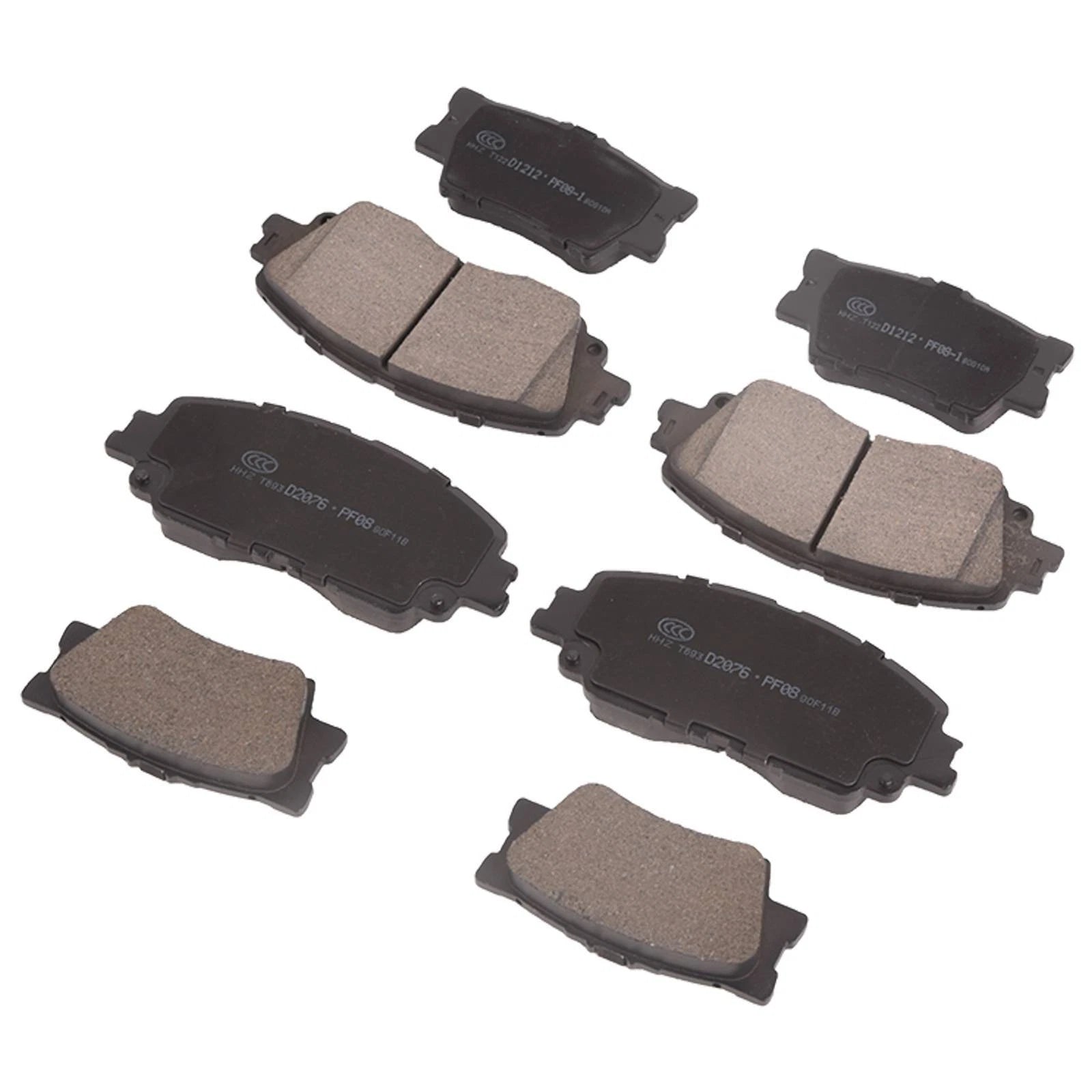 Set of 8 Ceramic Brake Pads for Toyota Camry (2018–2023)