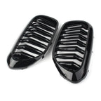 Front Kidney Grille Set for 17-19 BMW G30 G38 Glossy Black (2017-2019)