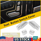 Silver Door Seat Adjust Button Switch Cover Trim for Mercedes-Benz E Class (2009–2016)