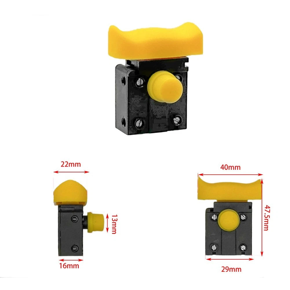 Power Tool Switch for Planer Hammer Drill (47.5mm x 13mm x 16mm x 29mm)