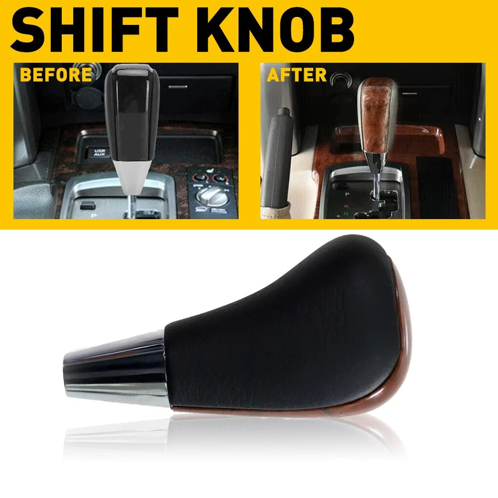 Walnut Leather Gear Shifter Knob for Toyota Lexus Scion 