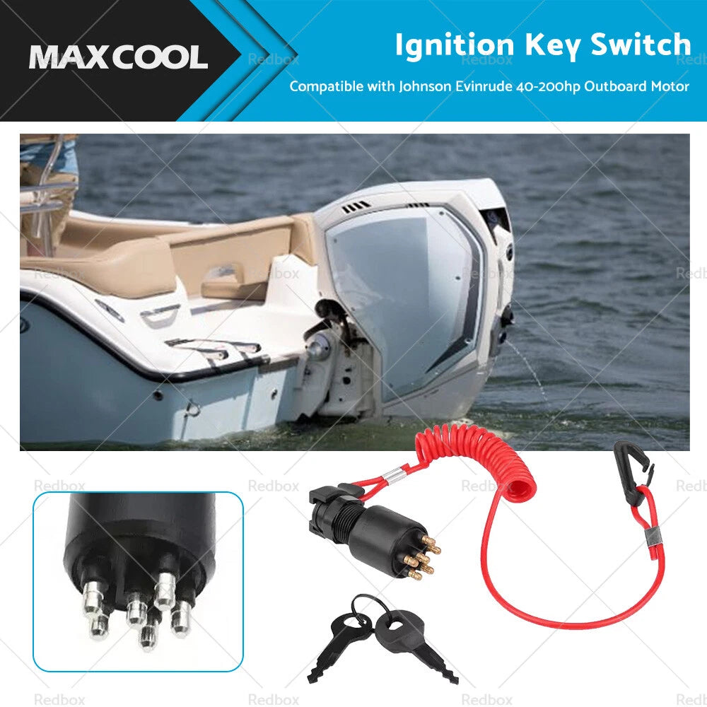 Ignition Key Switch for Evinrude Johnson OMC 5005801