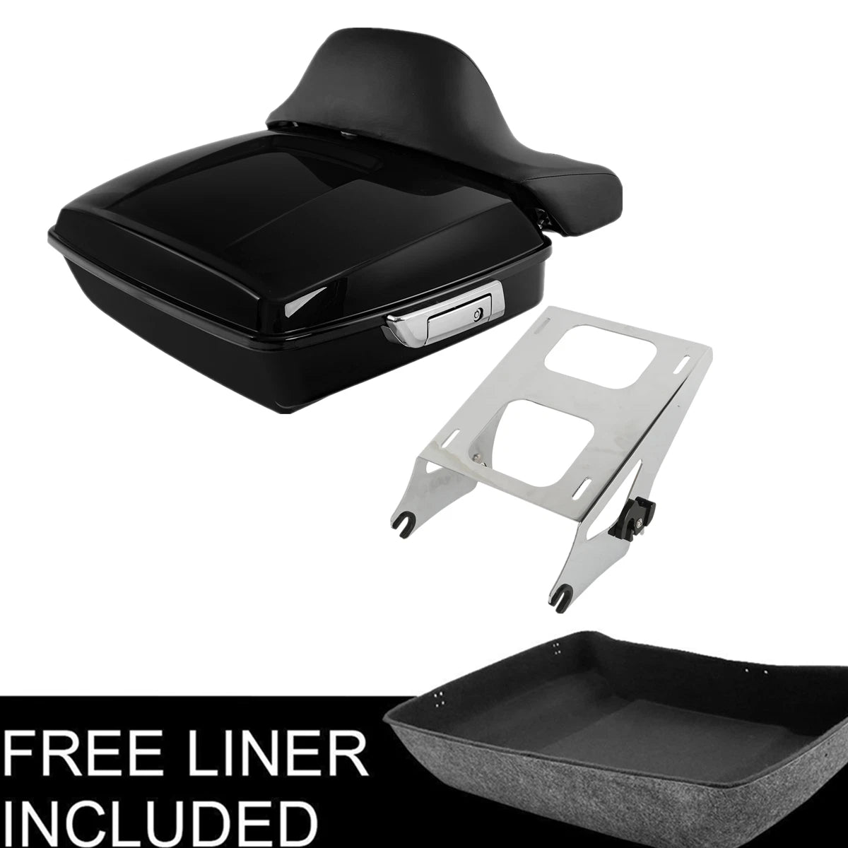 Trunk Backrest Pad Mount Rack for Harley Electra Glide (2014–2025)