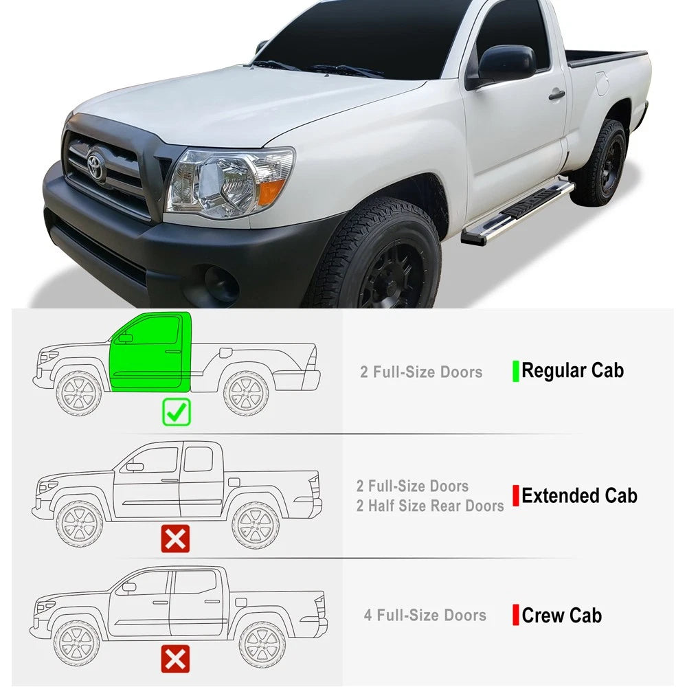 Chrome Board Side Steps for Toyota Tacoma (2005-2023)