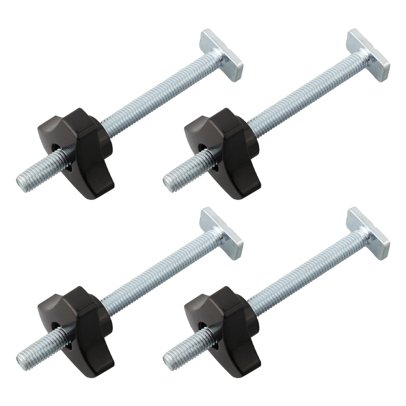 Set of 4 M8 T Track Bolts and Knobs for Woodworking Jigs